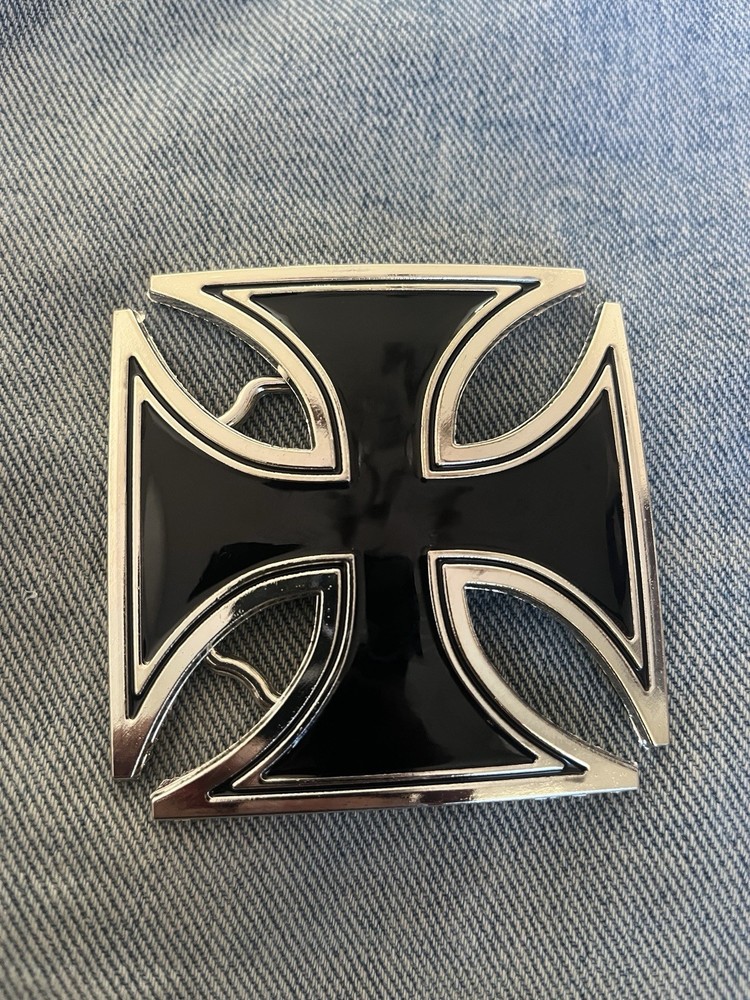 IRON CROSS BELT BUCKLE maltese cross chopper motorcycle outlaw biker buckle