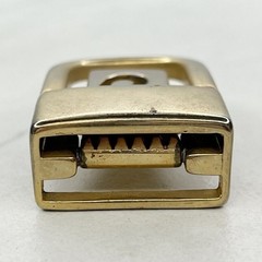 Silver and Gold Tone Clamp Style Simple Basic Belt Buckle