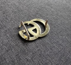 Vintage Gold G Logo Monogram Reversible Golden Belt Buckle 4cm 1.5&Prime; Designer