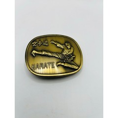 Vintage Karate Do Belt Buckle | Japanese Martial Arts Brass Tone Buckle