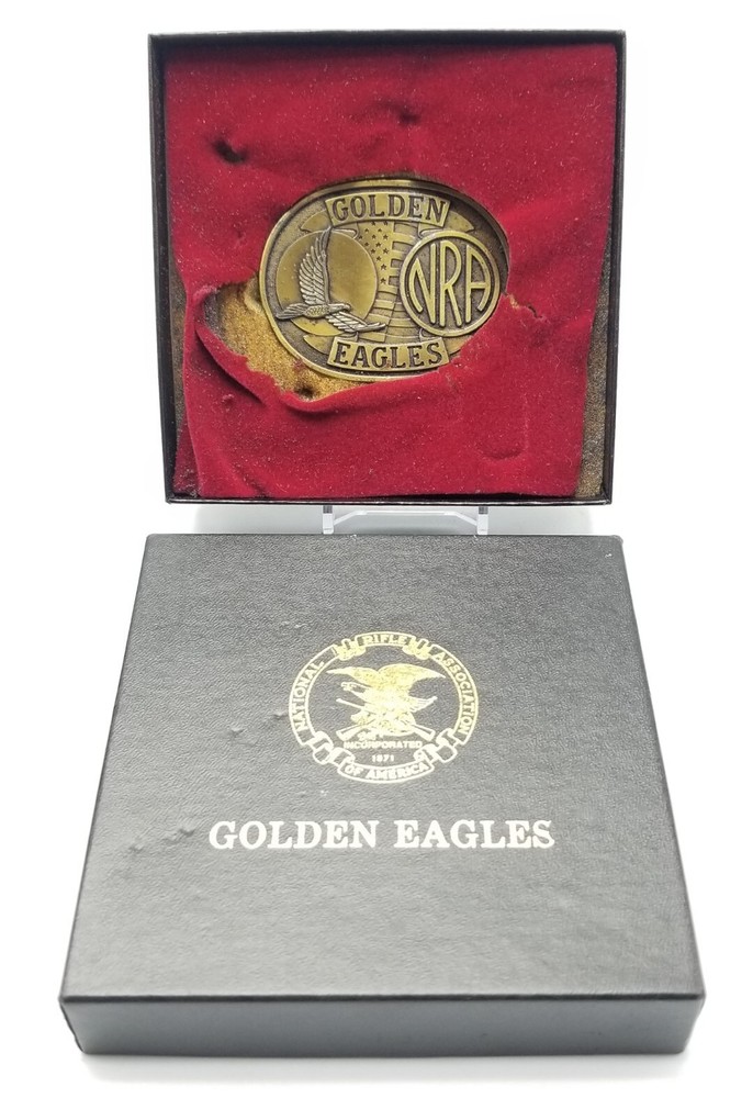 NRA National Rifle Association GOLDEN EAGLES Belt Buckle Made in USA