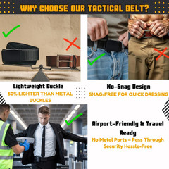 Vyxoran Nylon Belts for Men Military Tactical Slide Plastic 120cm, Black