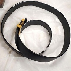 Louis Vuitton Pre-Owned Belt 100 40 Initial Black Gold