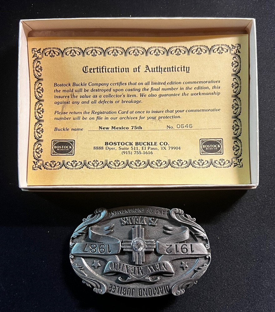 New Mexico Diamond Jubilee 1912-1987 Bostock 75 Years Land of Enchantment NEW LE