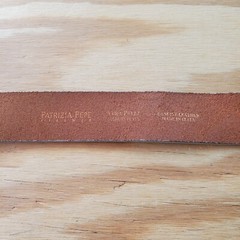 Vintage Leather Belt Vera Pelle Patrizia Pepe Firenze Italia Metal Eagle Buckle