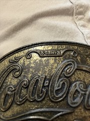 VINTAGE ***COCA-COLA*** 5 CENTS AT FOUNTAINS OVAL ADV. BELT BUCKLE