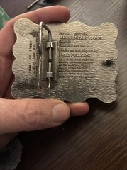 1987 Hesston National Finals Rodeo Calf Roping Belt Buckle