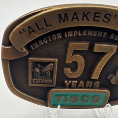 TISCO 57 Years Belt Buckle Series V Limited Edition #779 Vintage Farming