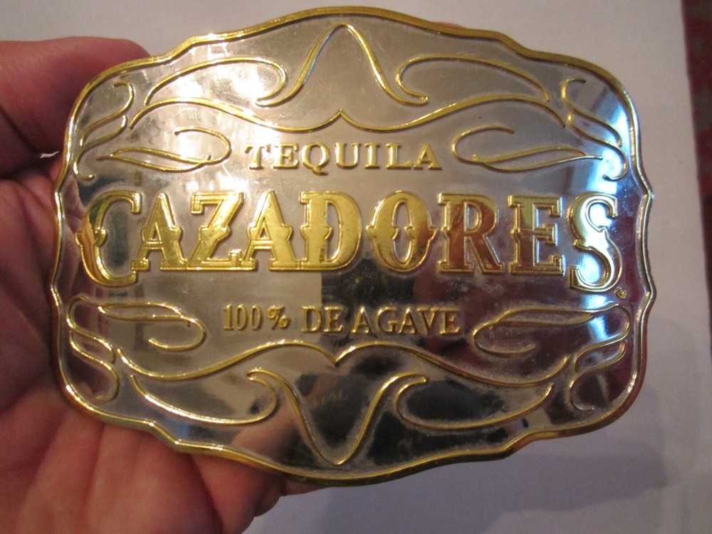 CAZADORES TEQUILA BELT BUCKLE – VERY LARGE – HEAVY – TUB CR