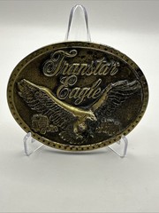 Transtar Eagle International Harvester Co Belt Buckle Bronze Tone Oval