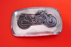 Vintage Motorcycle Made in USA Belt Buckle