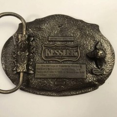 Vintage Kessler American Whiskey Western Brass Belt Buckle Limited Edition 1993