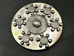 Retro Artisan Metal Work Unique Vintage Round Belt Buckle