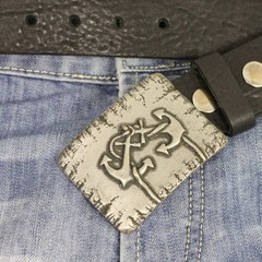 Double Anchor Belt Buckle in Antique Silver – Maritime Metal Buckle