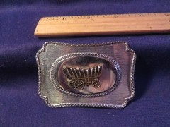 2 Tone COVERED WAGON Belt Buckle