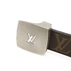LOUIS VUITTON Monogram Suntulle Cut Belt Men&rsquo;s Men&rsquo;s Silver Hardware