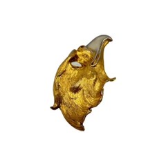 Christopher Ross Eagle Head Gold Plated Belt Buckle – Brown Eye