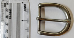 Solid Brass Belt Buckle – 1.25&Prime;- Nickel Matte Finish