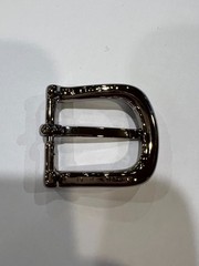 Solid Brass Nickel Belt Buckle Made in Italy Fits 1&Prime; Belt Strap