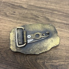 Vintage Belt Buckle « Frank » Name Brass Oden Inc. Western Cowboy 1970&rsquo;s