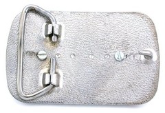 Silver Color Rectangle Natural Golden Tigereye Cab Cabochon Belt Buckle EPBB158