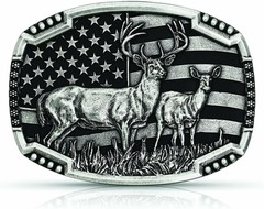 Montana Silversmiths Matched Pair Deer Buckle