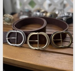 Rope Edge Oval Belt Buckle – French Zamak, 40mm