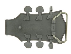 Guitar Head Music Pink Enamel Metal Belt Buckle