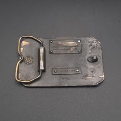 Bergamont Brass Olympia Beer Horseshoe Advertisement Belt Buckle Limited Edition