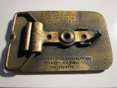 1985 PEABODY COAL COMPANY SUNDIAL COMPLEX BELT BUCKLE BBA-7