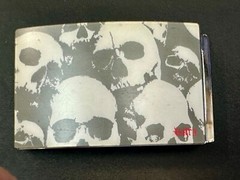 Multiple Skulls Silver Tone Picture unique Belt Buckle – Blood Red Batra