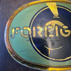 Vintage Foreigner Band Belt Buckle 1978 Oval Metal Rock Music Collectible