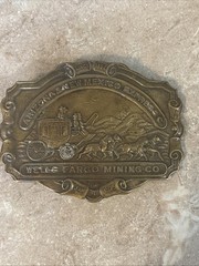 VINTAGE ARIZONA & NEW MEXICO EXPRESS CO WELL FARGO MINING COMPANY BELT BUCKLE