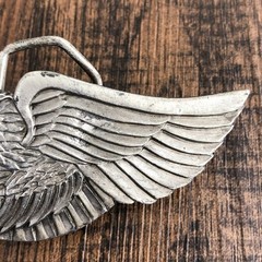 VTG Flying Eagle Belt Buckle Western Cowboy USA Made 1980 Indiana Metal Crafts