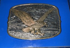 200th Anniversary American Eagle Fine Silver/Gold Belt Buckle