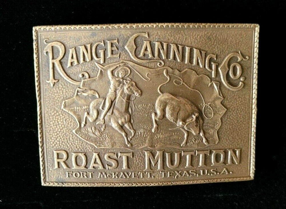 Belt Buckle Range Canning Co – Fort McKavett Texas Bergamot Brass Work