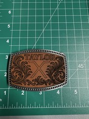 Custom Personalized Belt Buckle with Name Or Logo Engraved On Leatherette New 2