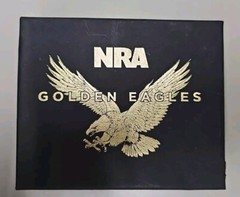 Vintage NRA Golden Eagles Belt Buckle New In Box Bronze Tone Appx 2.5 x 3.25&Prime;