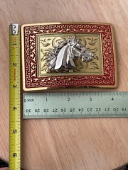 Western Buckle Gold Silver Red Horse Head Cowboy Buckle Fit 2 » Hebilla Vaquero