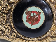 Vintage Loyal Order Of Moose Brass Belt Buckle P.A.P, HOWDY