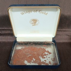 North American Hunting Club Vtg Wings of Gold 24 Karat Gold Rhodium Finish OB