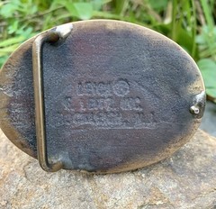 Vntg Leica Camera Belt Buckle Solid Brass 3×2 1/8” Leica Camera