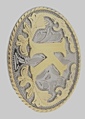 INITIAL K LETTER k MEN WOMEN RODEO REALLY COWBOY STYLE GOLD METAL BELT BUCKLE
