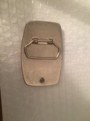 THE 1982 WORLDS FAIR – KNOXVILLE TENNESSEE BELT BUCKLE – red black gold