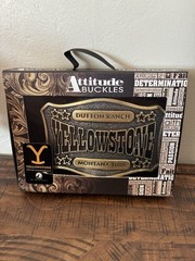 New! Montana Silversmiths Yellowstone &lsquo;DUTTON RANCH MONTANA 1886&rsquo; BELT BUCKLE TV