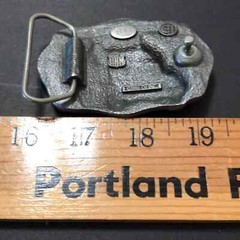Vintage VTG America’s Goods Move By Truck Trucking Pewter Tone 3D Belt Buckle
