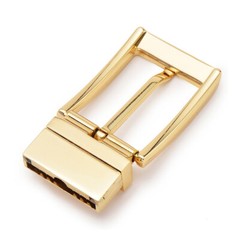 Reversible Belt Buckle Replacement Pin Buckle Rectangular Silver Black Gold 1PC