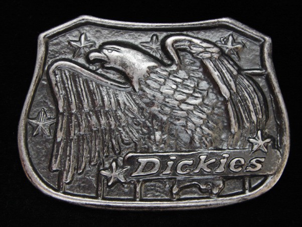 OD15101 REALLY NICE **DICKIES** (BALD EAGLE) WORK WEAR CLOTHING BELT BUCKLE