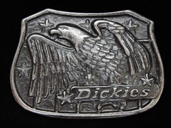 OD15101 REALLY NICE **DICKIES** (BALD EAGLE) WORK WEAR CLOTHING BELT BUCKLE