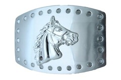 Cool Men Women Western Fashion Belt Buckle Silver Metal Rodeo Horse Classic Look